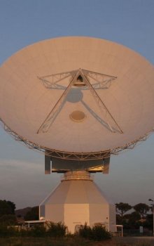 ESA´s 35-metre deep-space dish antenna, at Cebreros (near Madrid, Spain).